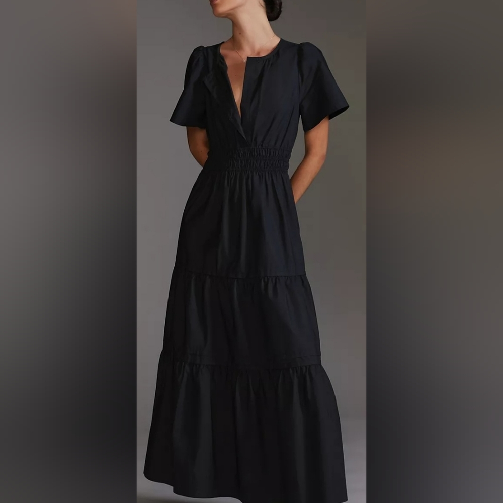 Anthropologie Somset Maxi Dress Black Size 1X